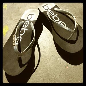 Bebe black sandals size 10